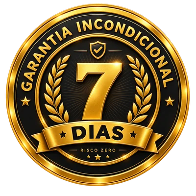 Selo de garantia incondicional de 7 dias, risco zero